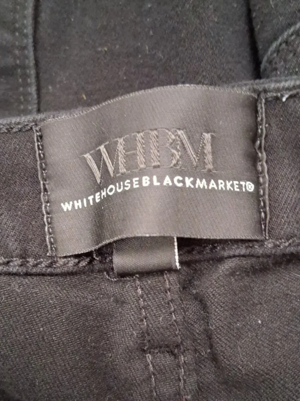 White House Black Market Women's High Rise Embellished Trim Straight Jeans SZ 16